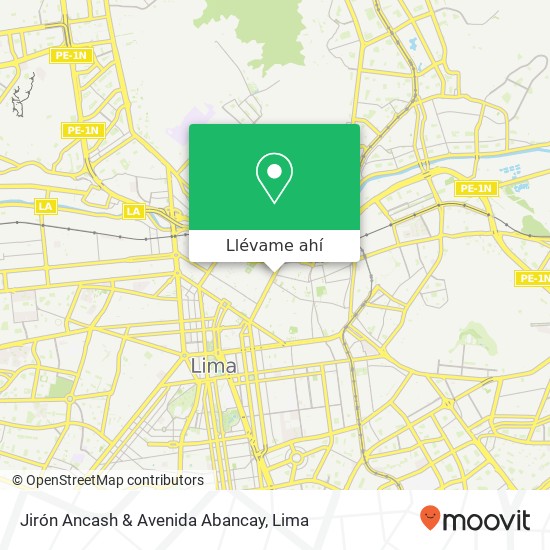 Mapa de Jirón Ancash & Avenida Abancay