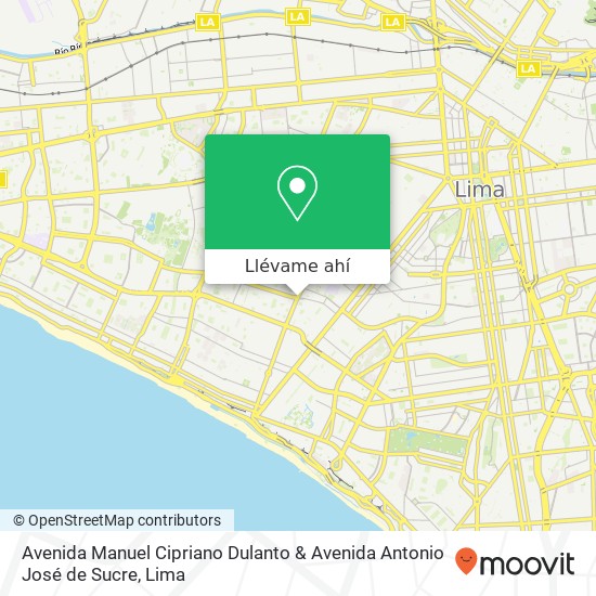 Mapa de Avenida Manuel Cipriano Dulanto & Avenida Antonio José de Sucre