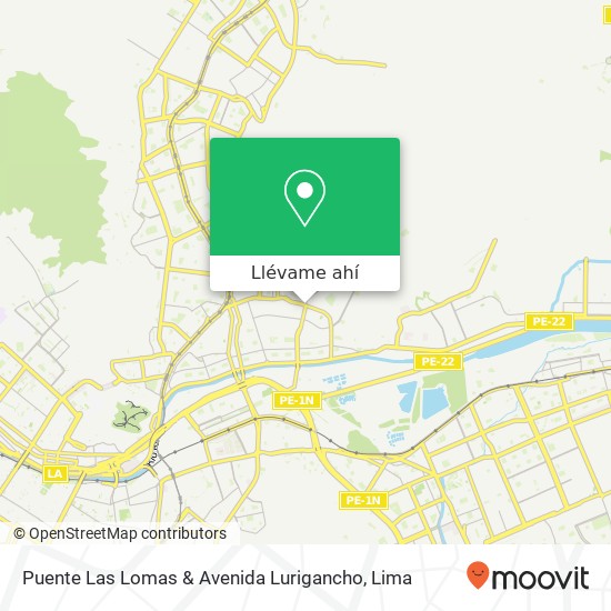 Mapa de Puente Las Lomas & Avenida Lurigancho