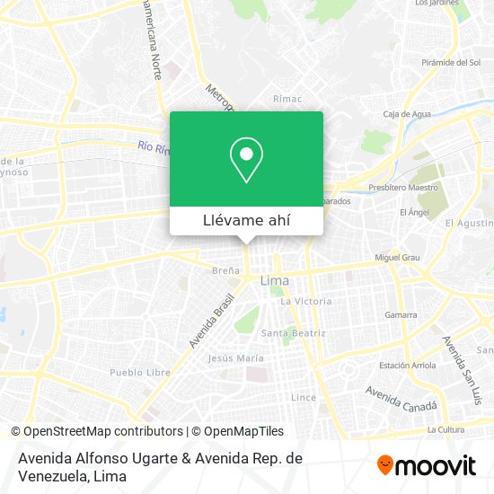 Mapa de Avenida Alfonso Ugarte & Avenida Rep. de Venezuela