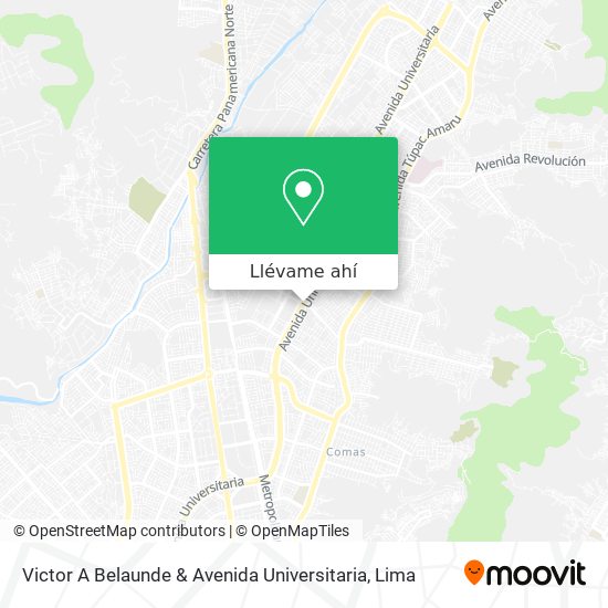 Mapa de Victor A Belaunde & Avenida Universitaria