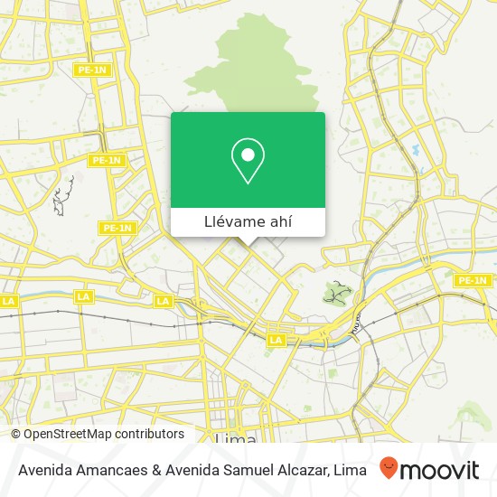 Mapa de Avenida Amancaes & Avenida Samuel Alcazar