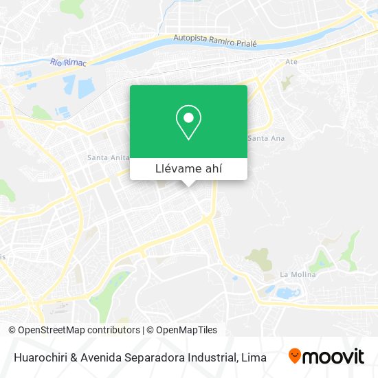 Mapa de Huarochiri & Avenida Separadora Industrial