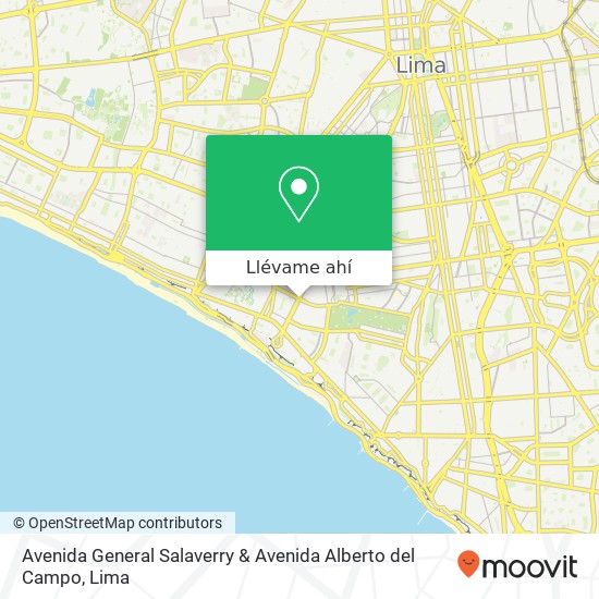 Mapa de Avenida General Salaverry & Avenida Alberto del Campo