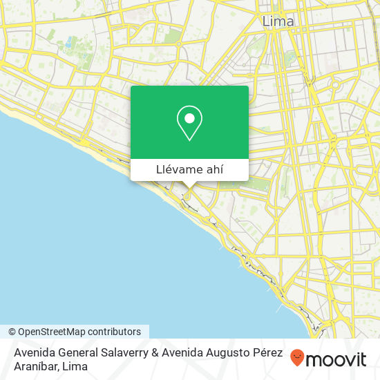Mapa de Avenida General Salaverry & Avenida Augusto Pérez Araníbar