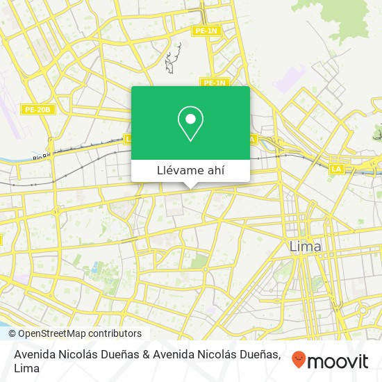 Mapa de Avenida Nicolás Dueñas & Avenida Nicolás Dueñas