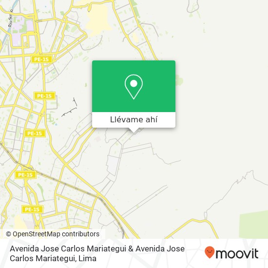 Mapa de Avenida Jose Carlos Mariategui & Avenida Jose Carlos Mariategui