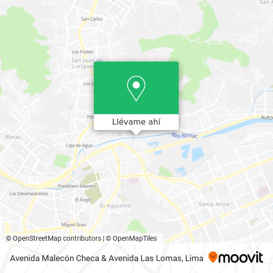 Mapa de Avenida Malecón Checa & Avenida Las Lomas