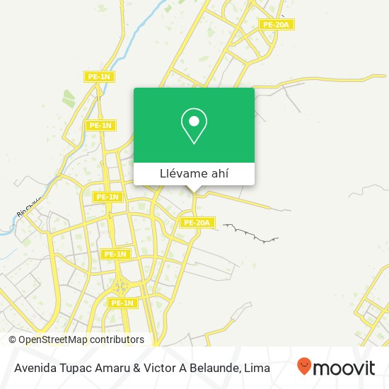 Mapa de Avenida Tupac Amaru & Victor A Belaunde