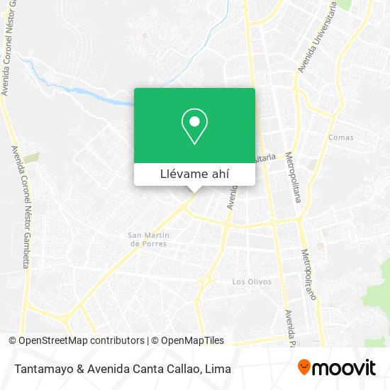 Mapa de Tantamayo & Avenida Canta Callao