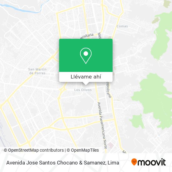 Mapa de Avenida Jose Santos Chocano & Samanez