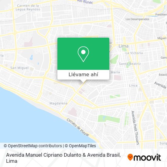Mapa de Avenida Manuel Cipriano Dulanto & Avenida Brasil