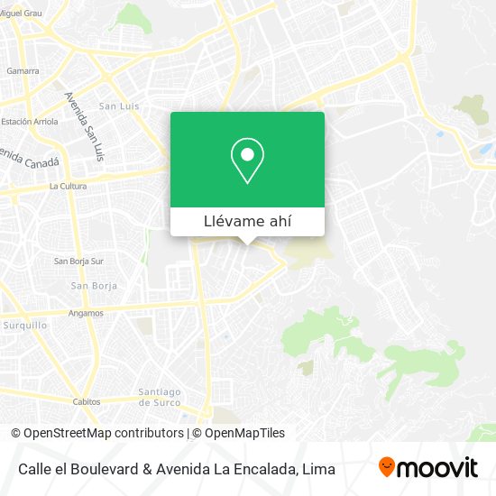 Mapa de Calle el Boulevard & Avenida La Encalada