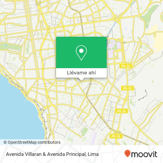Mapa de Avenida Villaran & Avenida Principal