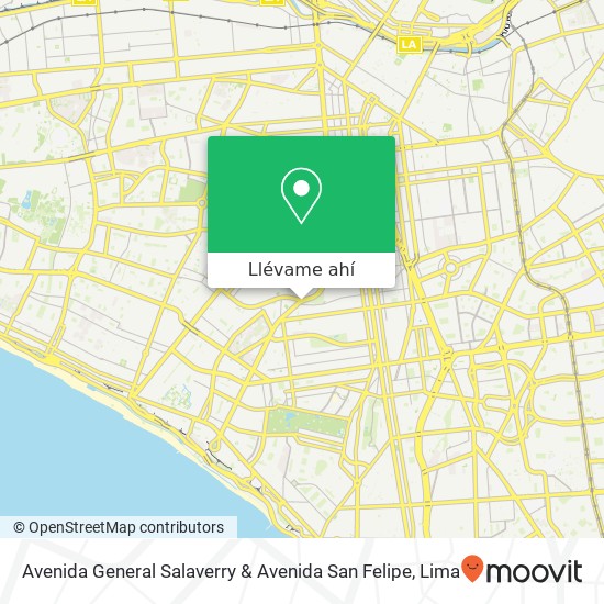 Mapa de Avenida General Salaverry & Avenida San Felipe