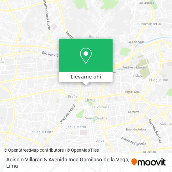 Mapa de Acisclo Villarán & Avenida Inca Garcilaso de la Vega