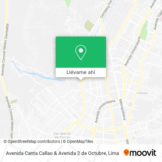 Mapa de Avenida Canta Callao & Avenida 2 de Octubre