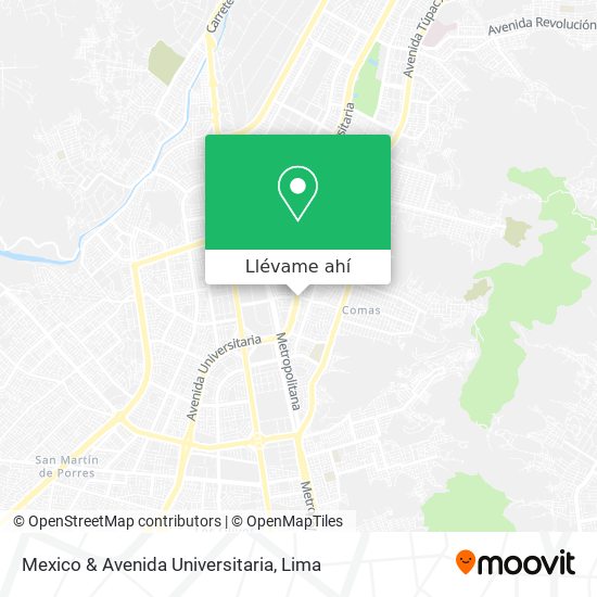 Mapa de Mexico & Avenida Universitaria