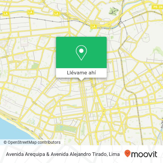 Mapa de Avenida Arequipa & Avenida Alejandro Tirado