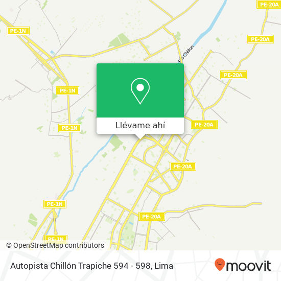 Mapa de Autopista Chillón Trapiche 594 - 598