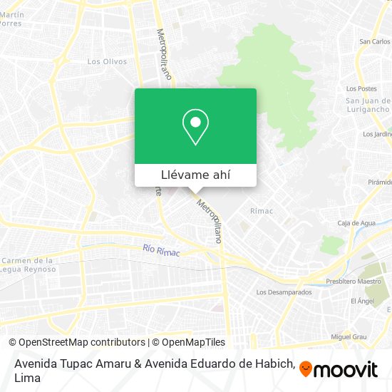 Mapa de Avenida Tupac Amaru & Avenida Eduardo de Habich