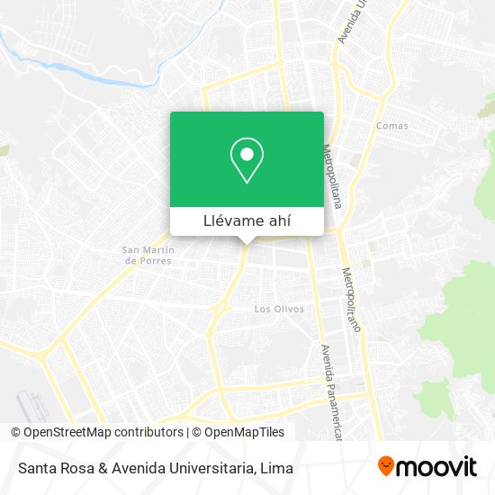 Mapa de Santa Rosa & Avenida Universitaria