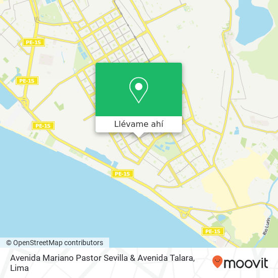 Mapa de Avenida Mariano Pastor Sevilla & Avenida Talara