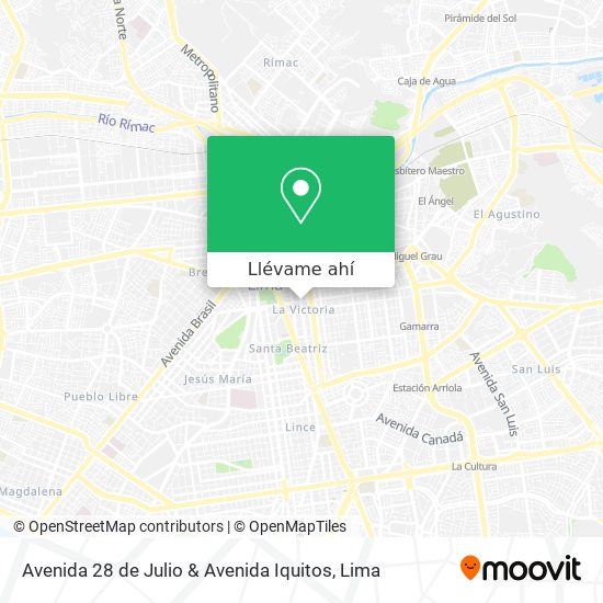 Mapa de Avenida 28 de Julio & Avenida Iquitos