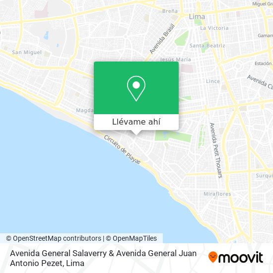 Mapa de Avenida General Salaverry & Avenida General Juan Antonio Pezet