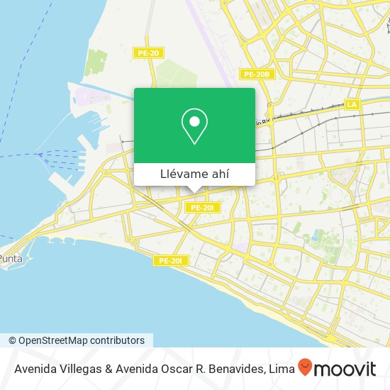 Mapa de Avenida Villegas & Avenida Oscar R. Benavides