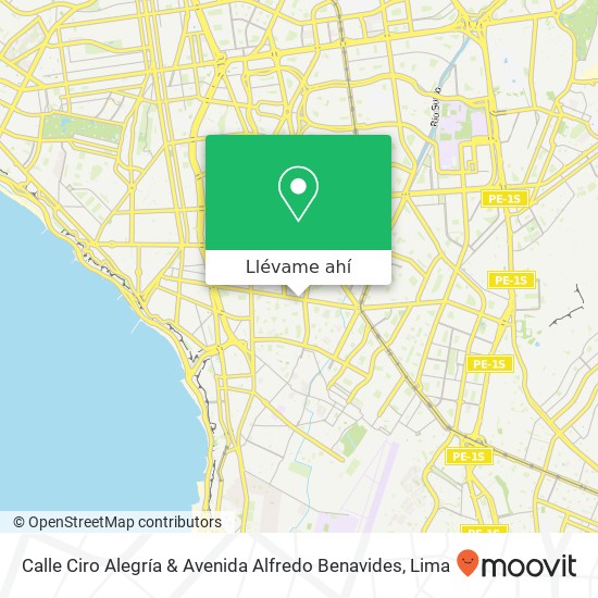 Mapa de Calle Ciro Alegría & Avenida Alfredo Benavides