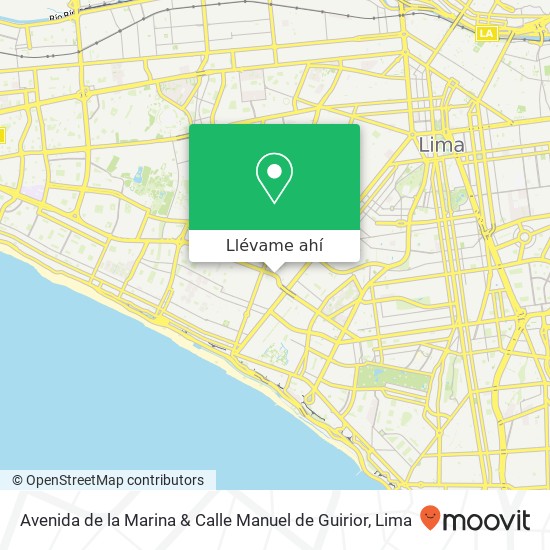 Mapa de Avenida de la Marina & Calle Manuel de Guirior