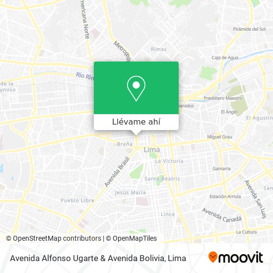 Mapa de Avenida Alfonso Ugarte & Avenida Bolivia