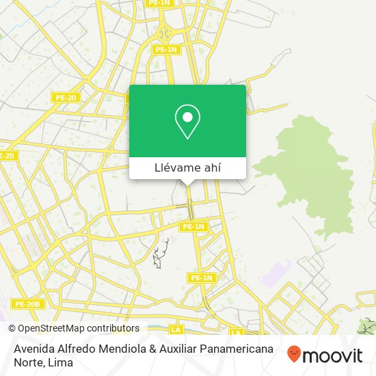Mapa de Avenida Alfredo Mendiola & Auxiliar Panamericana Norte