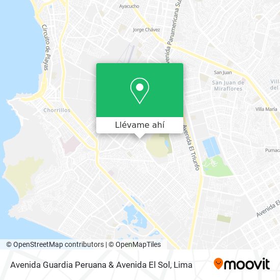 Mapa de Avenida Guardia Peruana & Avenida El Sol