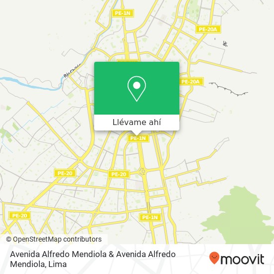 Mapa de Avenida Alfredo Mendiola & Avenida Alfredo Mendiola