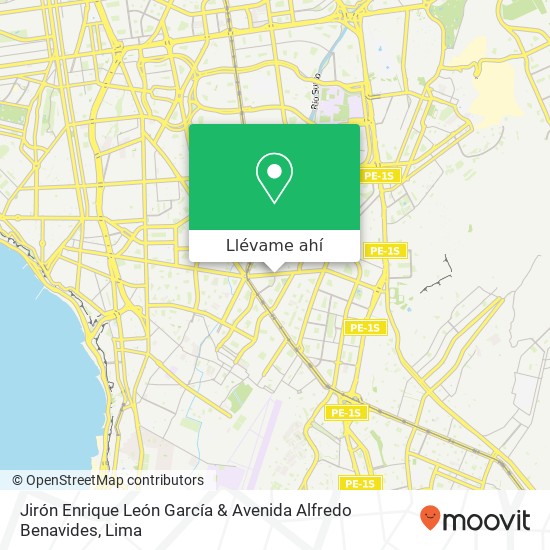 Mapa de Jirón Enrique León García & Avenida Alfredo Benavides