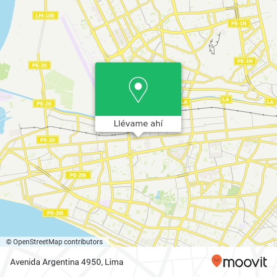 Mapa de Avenida Argentina 4950