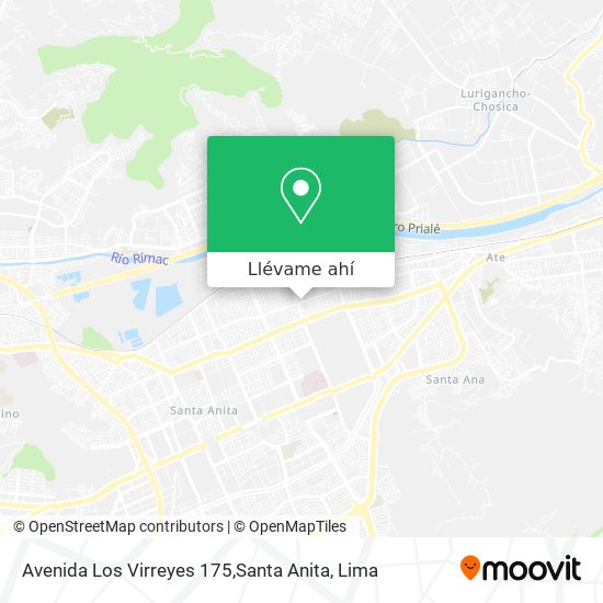 Mapa de Avenida Los Virreyes 175,Santa Anita