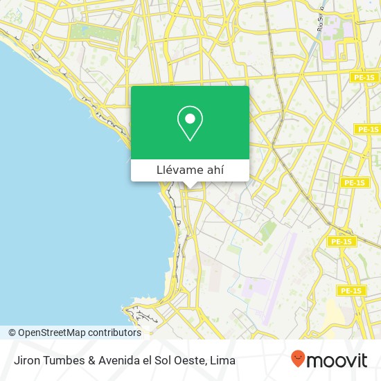 Mapa de Jiron Tumbes & Avenida el Sol Oeste