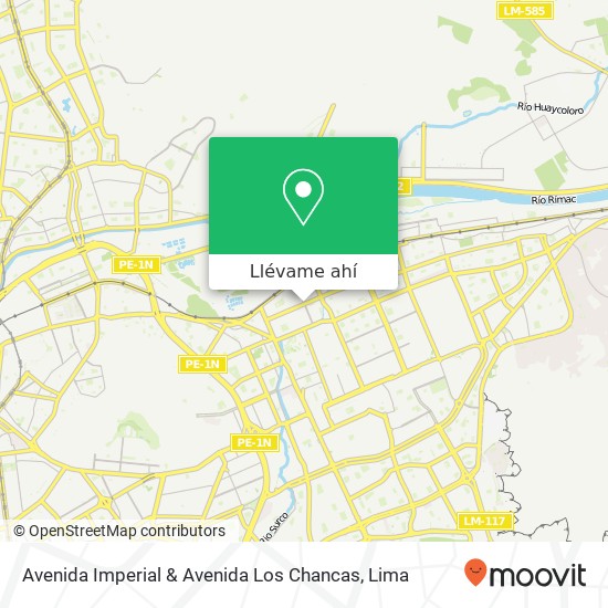 Mapa de Avenida Imperial & Avenida Los Chancas