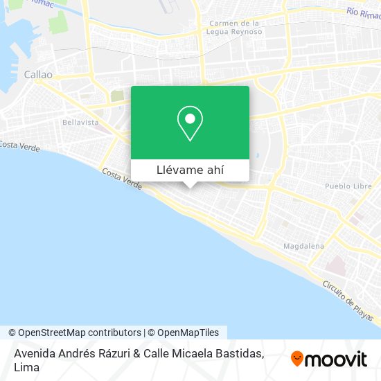 Mapa de Avenida Andrés Rázuri & Calle Micaela Bastidas