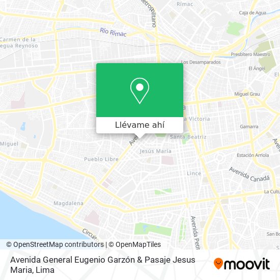 Mapa de Avenida General Eugenio Garzón & Pasaje Jesus Maria