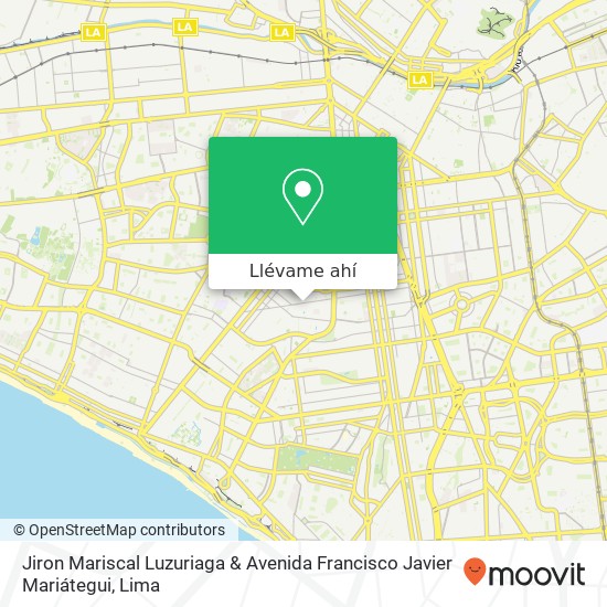Mapa de Jiron Mariscal Luzuriaga & Avenida Francisco Javier Mariátegui