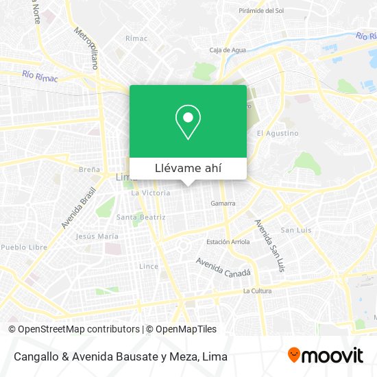 Mapa de Cangallo & Avenida Bausate y Meza