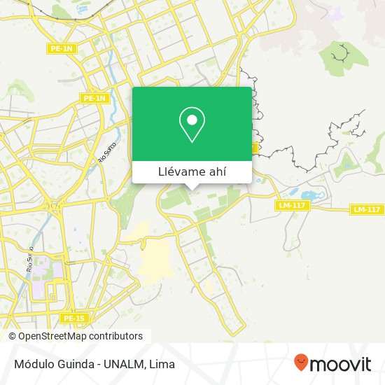 Mapa de Módulo Guinda - UNALM