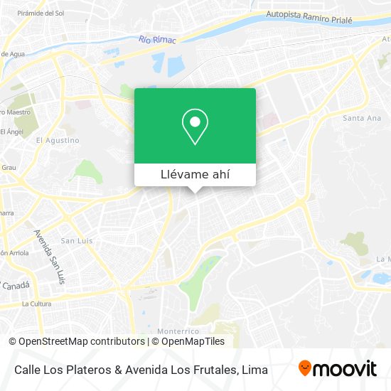 Mapa de Calle Los Plateros & Avenida Los Frutales