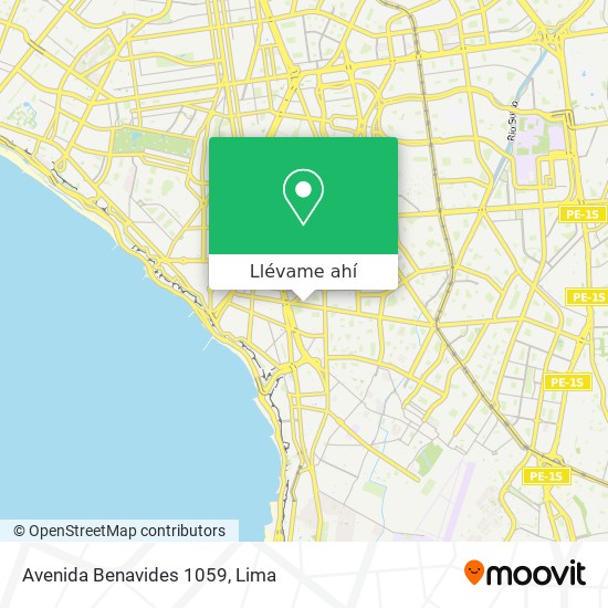 Mapa de Avenida Benavides 1059