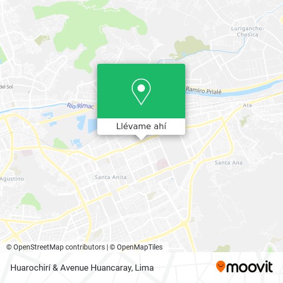 Mapa de Huarochirí & Avenue Huancaray