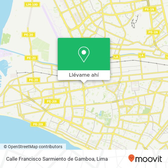 Mapa de Calle Francisco Sarmiento de Gamboa